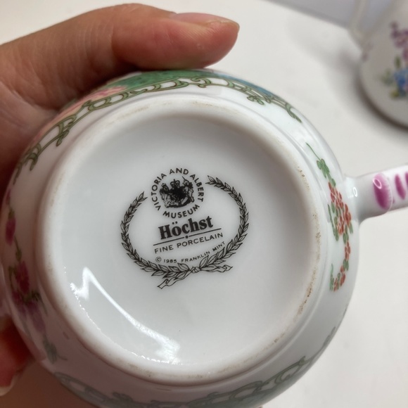 Victoria & Albert Museum Teapot Mennecy ,hochst 1985 Franklin Mint Fine Porcelai - Picture 5 of 13